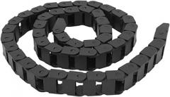 Black Nylon Cable Chain 10mm x 15mm(Inner H x Inner W) End Connectors Drag Chain Cable Carrier Electronic Equipment 1M
