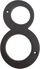 QCAA Traditional Heavy Forged Brass House Number, 6