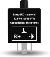 CF-13 LED Electronic Flasher Relay for LED Turn Signal Relay, EP34 3-Pin 12V Plug-and-Play Light Bulbs Flasher Relays Fix Hazard Warn Hyper Blink Flash,Fits Car SUV Motorcycle (Adjustable)