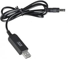 USB 5V to DC5521 12V Step Up Converter Cable for Low Power Electronic Devices