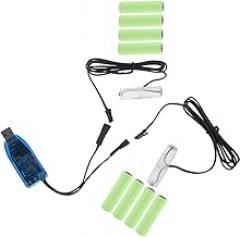 Type C/USB to 3V LR03/AM4/LR03 Dummy Battery Eliminators Cable Cord with Switches