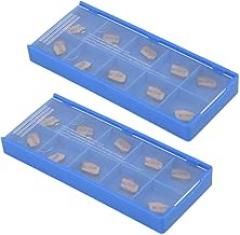 for SP200 NC3020 GTN-2 Grooving Cut-Off Carbide Inserts 2mm Width, 20-Piece Set for SPB ZQ Tool Holders, for CNC Turning Insert for Industrial Metalworking and