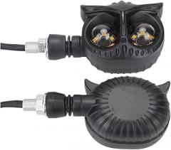 Motorcycle Front Rear LED Turn Signal Light Indicator Owl Shape Waterproof Compatible With Multiple Devices Motorbike Flasher Blinker Lamp Moto Accesso New 2026 High For Reliable Electronic Component