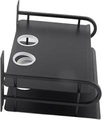 aqxreight TV Box Shelf Wall Mounted Double Layer Floating Shelf for Router Modem DVD Player Cable Box and Home Electronics