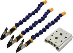 Flexible Third Hand Soldering Tool with Adjustable Angle Welding Stand, PCB Soldering Assistant with Rubber Coated Stainless Steel Clamps for Electronics Repair, Model Airplane,(C)