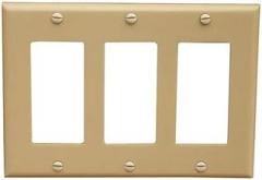 Morris 81775 Lexan Wall Plate, Midsize Decorative GFCI, 3 Gang, Ivory