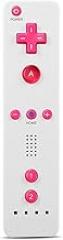 MOLICUI Wii Remote Controller, Replacement Remote Game Controller(No Motion Plus) with Silicone Case and Wrist Strap for Nintendo Wii and Wii U,Pink White