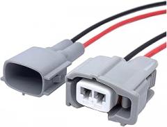 2 Pin Auto Sumitomo Fuel Injector Plug Female Male Electronic Connector Wire Harness Compatible with Toyota Honda 6189-0611 90980-11875 (Color : 2P Female and Male, Size : 20 Pcs)