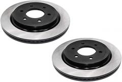 Replacement Precision balanced; non-directional swirl finish Rear Disc Brake Rotor Pack of 2 Mechanics Choice for 2018-2020 Ford F-150 (Electronic Parking Brake)