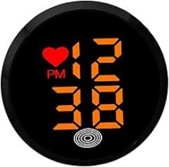 Digital Dashboard Car Clock with Touch-Activated HD LED Screen Stick-On Electronic Time Display for Car Truck Boat Home Office and Vehicle Accessories (Black)