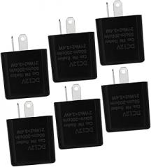 ABOOFAN 6pcs LED Flasher Relay for Motorcycle Turn Signal Lights Adjustable Speed Electronic Flasher Relay Compatible 12V Motorcycles for