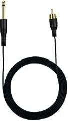 Clip Cord Cable Line Connector Power Supply 6.35mm Mono to for Rotary- Cartridge Machine