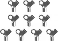 10-Pack Zinc Alloy Radiator Bleed Keys with Square Hole Design for Air Vent and Exhaust Valve Maintenance, Compact 2.2 x 2.2 x 0.9 cm Plumbing Tool for Home Radiator Service