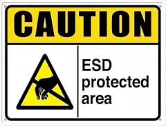 Caution ESD Protected Area Aluminum Tin Sign 8