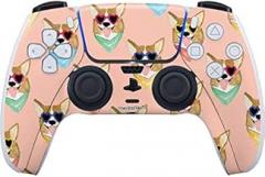 Skinit Decal Gaming Skin Compatible with PS5 Controller - Officially Licensed Bouffants and Broken Hearts Corgi Love Design
