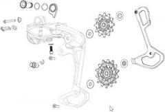 SRAM XX Eagle T-Type AXS Rear Derailleur Full Mount Bolt Kit - High-Performance, Durable Aluminum Components for Wireless Electronic Shifting, Compatible with SRAM RD-XX-E-B1, Precision Engineering fo