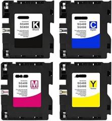 Saya SG400 SG800 Sublimation Ink Cartridge Color 4C Set Compatible with Printer Models Virtuoso SG3100 3100SNW 3100 7100 7100DN 21OO