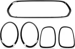 5Pcs Car Headlight Taillight Grille Surround Cover Trims 51137449207 Replacement for Mini F55 F56 F57 One Cooper S JCW 2014+