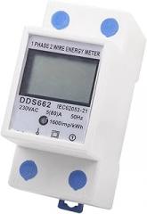 1 Piece Electronic Energy Kwh Meter Single Phase Two Wire LCD Backlight Digital Display Single Phase AC 230V Electric Din Rail