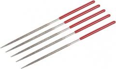 #US 5pcs 2mm X 100mm Round Needle File 150 Grits for Metal Glass Stone
