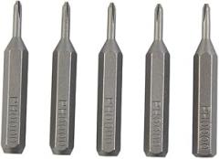 Magnetic Cross Screwdriver Bit Set PH0000 PH000 PH00 PH0 PH1 PH2 1/8 Inch Hex Shank High Strength Steel for Power Tools and Electronics Repair(5 x PH0000)