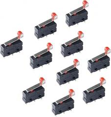 10Pcs/5Pc Micro Limit Switch Kw12-3 Ac 250V 5A Spdt 1No 1Nc Micro Switch Normally Open Close Limit Switch with Roller Lever Arrm New 2026 High for Reliable Electronic Component, Precision