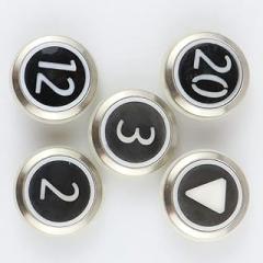 KDS50 KDS300 Black Background White Light with Braille Ansons Elevator Push Button Bright Surface Stainless Steel (Pls Note Character Slice Content) for KONE Lift 1pcs
