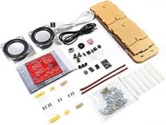 BT Speaker DIY Kit with MH-M18BT Audio Module, 3W USB Powered Speaker Circuit Board for Electronic Welding Practice, Transparent Casing(B)