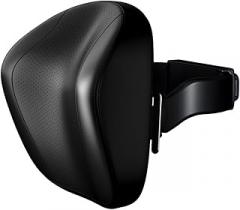 Compatible For Tesla Model Y Model 3 Multifunction Adjustable Car Neck Pillow Premium Vehicle Head Rest Support Headrest with Phone Holder(Black PVC)