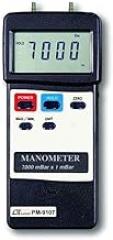Digital Electronic Manometer, Handheld Differential Air Pressure Meter for HVAC, Duct, Industrial, Laboratory, Cleanroom & Airflow Testing Model: PM-9107