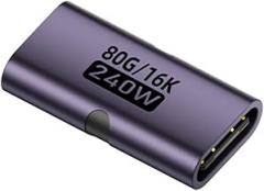 Portable Usb 4.0.0 Adapter Enabling 80Gbps Fast Data Exchange 240W in a Metal Build for Electronics Mobility Adapter