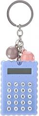 Keychain Calculator, Pocket Mini Biscuits Shape Electronic Calculator 8 Digits with Lovely Key Buckle for Kids and Child Students (#4)