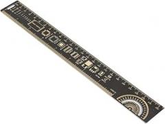Fydun Printed Circuit Board Measuring - 10 Inch 25cm Multifunctional Printed Circuit Board Ruler Electronic Engineers with IC Pin Spacing Tables and Protractor - Tools & Home