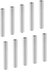 YOKIVE 10 Pcs M3 Spacers, Brass Hex PCB Standoffs Nuts, Keep Height Consistent, Great for Motherboard, Circuit Board, Electronics (Silver Tone, 45mm)