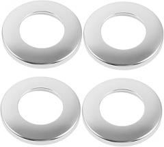 GARVALON 4pcs Car Door Lock Cover Protector Aluminum Alloy Decorative Ring Easy Fit Car Door Latch Key Pull Pin Cover for Interior