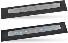 G-PLUS LED Illuminated Platinum Door Sill Plate Set Compatible with Ford F250 F350 F450 F550 Super Duty 2017-2022 Crew Cab Only HC3Z-2613208-AA HC3Z-2613209-AA