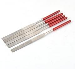 Tool Parts and Accessories Glass Stone Carving Diamond Coated Flat Rasp Needle File 160 X 4mm 5pcs (#CN-140824-05035)