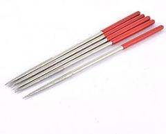 Tool Parts and Accessories Glass Stone Carving Metal Diamond Coated Round Rasp Needle File 160 X 4mm 5pcs (#CN-140824-05036)