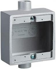 Killark 2FSC-1M 2FS/FD Series Fittings Iron 2FSC Type Cast Device Box, Two Gang, Shallow, Hub Size 1/2
