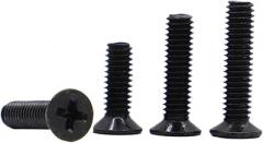 Idomin M1- M4 GB819 Micro Small Flat Countersunk Head Bolt Screw for Electronics Laptop Computer Phone Camera Toys Repair (Color : Black Carbon Steel, Size : 10MM_M1 50PCS)