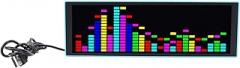 Aramox Led Music Spectrum Display Colorful Electronic Watch for Home Office Desk ABS Blau 16x24 RGB Lamp