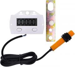 1 Set Digital Display Counter 5 Digit Electronic Digital Display Counter Magnetic Induction Counter Switch Punch Counter Induction Meter B