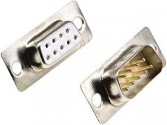 2PCS 3U Gold Plated Solid Pin DB9 Male Female Mount Serial Port Connector Solder Type D-Sub RS232 Com Connectors 9pin Adapter New 2025 High for Reliable Electronic Component Precision,