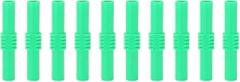 10pcs 4mm Insulated Banana Plug Extension Adapter Insulated Connectors Coupler Female to Female Extension Plug Connector for Electronics Appliances (Green)