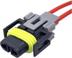 2Pin 12124819 Auto Sealed Waterproof Electronic Connector Wire Harness/Light Socket H11 H8 H9 Xenon Plug(Color:2P Female,Size:1 Pc)