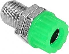 100Pcs 4mm Banana Plug Socket Binding Post Wire Connector Terminal for Industry Electronic Equipment (Green)
