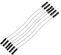 20Pcs 1P 2.54mm Jumper wire line 10/20/30cm Female Male 24AWG Wire test line electronic line (M-F-30CM-White)