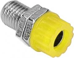 100Pcs 4mm Banana Plug Socket Binding Post Wire Connectors for Industrial & Electronic Applications, High Strength & le (Yellow)