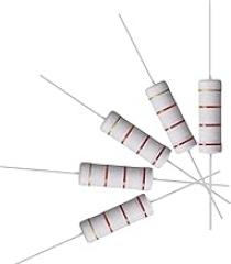 10Pcs 22K Ohm Resistor, 5W 5% Tolerance Metal Oxide Film Resistors, Axial Lead, Flame Proof for DIY Electronic Projects and Experiments