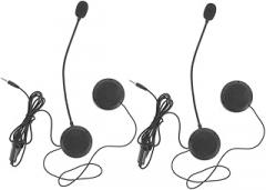 STOBAZA 2pcs Motorcycle Headset Microphone Realistic Sound Comfortable Fit Easy to Use for Cycling Motorbike Headphones